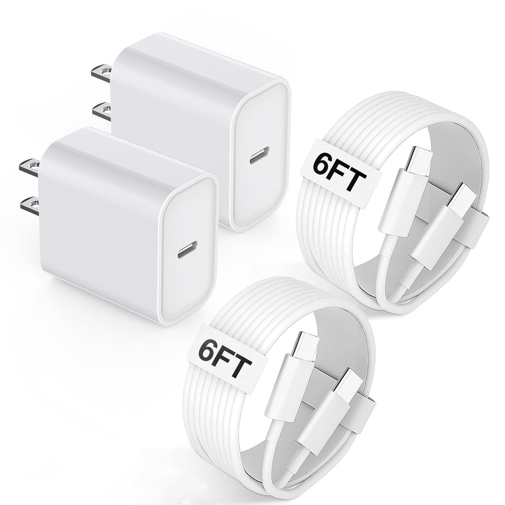 Fast iPhone Charger, iPhone Charger Fast Charging 2Pack Quick Chargers 6ft Long USB C to Lightning Cable Quick Charging Cord USB Charge Block Adapter for iPhone 14 Plus/14 ProMax/13 Mini 12/11/XS/iPad