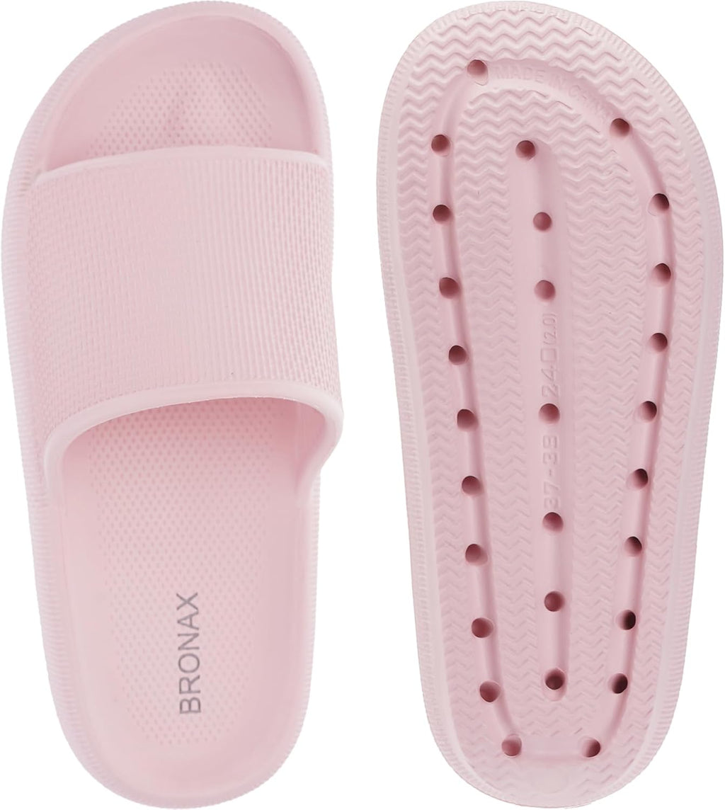 BRONAX Pillow Slippers for Women and Men | House Slides Shower Sandals | Cushioned Thick Sole