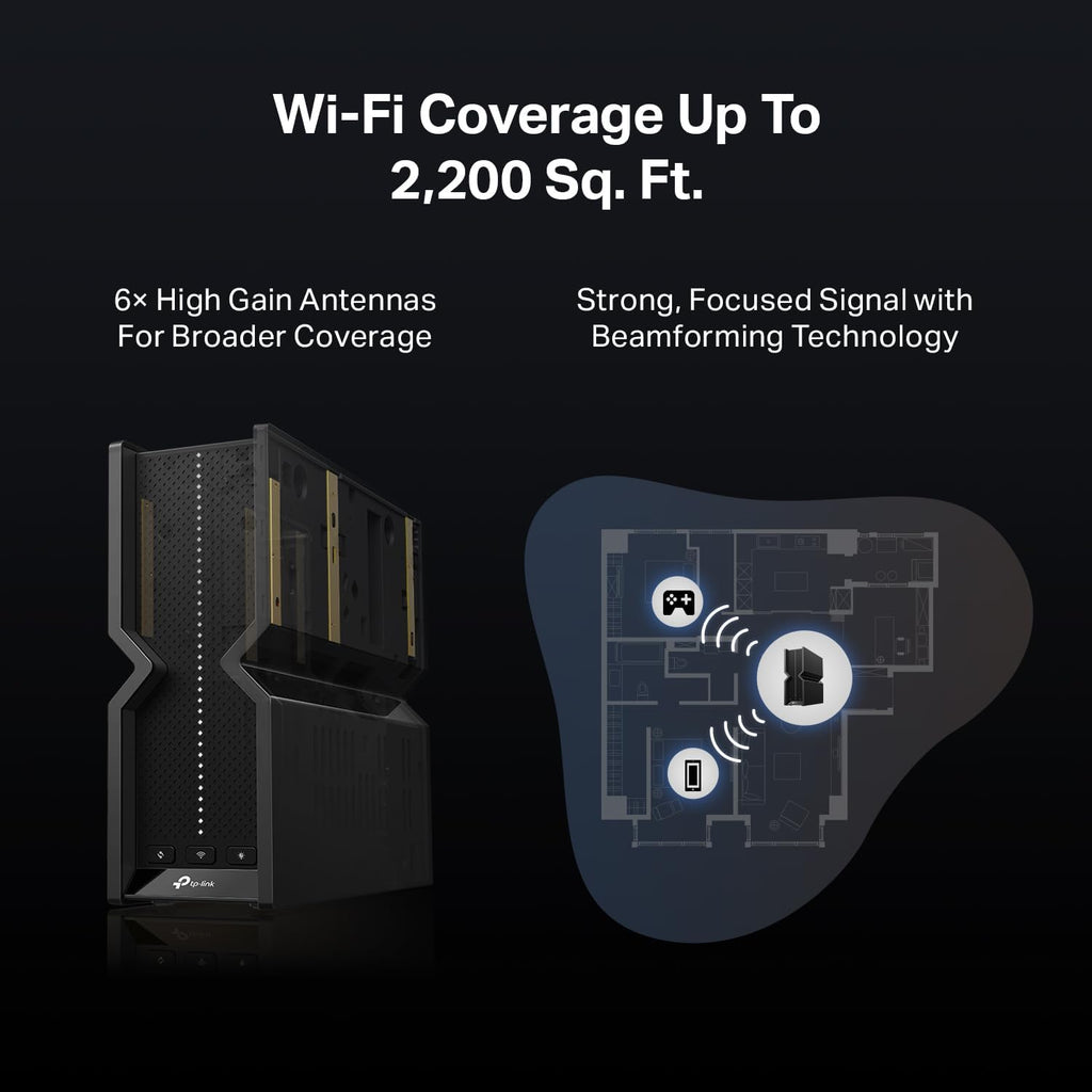 TP-Link AX1800 WiFi 6 Router V4 (Archer AX21) – Dual Band Wireless Internet, Gigabit, Easy Mesh, Works with Alexa - A Certified for Humans Device, Free Expert Support