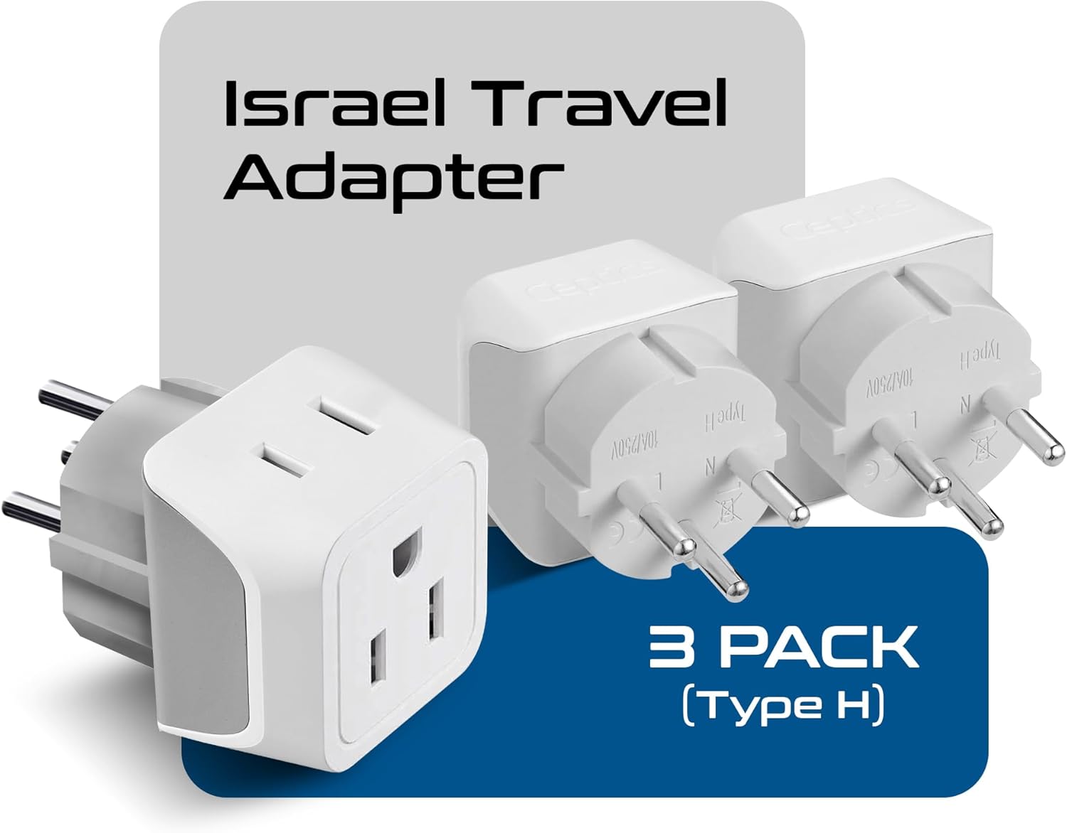 Ceptics Universal Travel Adapter, 35W International Power Adapter with PD & QC 3.0 Dual USB-C, 3 USB Travel Adapter Worldwide, Type I C G A Outlets 110V 220V A/C - EU Euro US UK (11-KU)