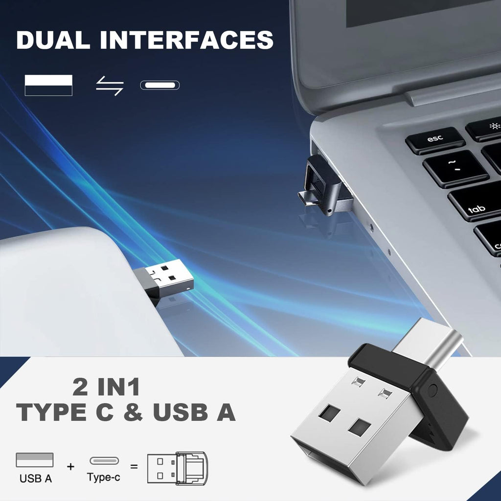 Wireless Presentation Clicker for PowerPoint Presentations, USB Dongle Presenter Remote with Laser Pointer Slide Clickers for Mac/Windows/Linux, Computer/Laptop, Google Slide/PPT/Keynote