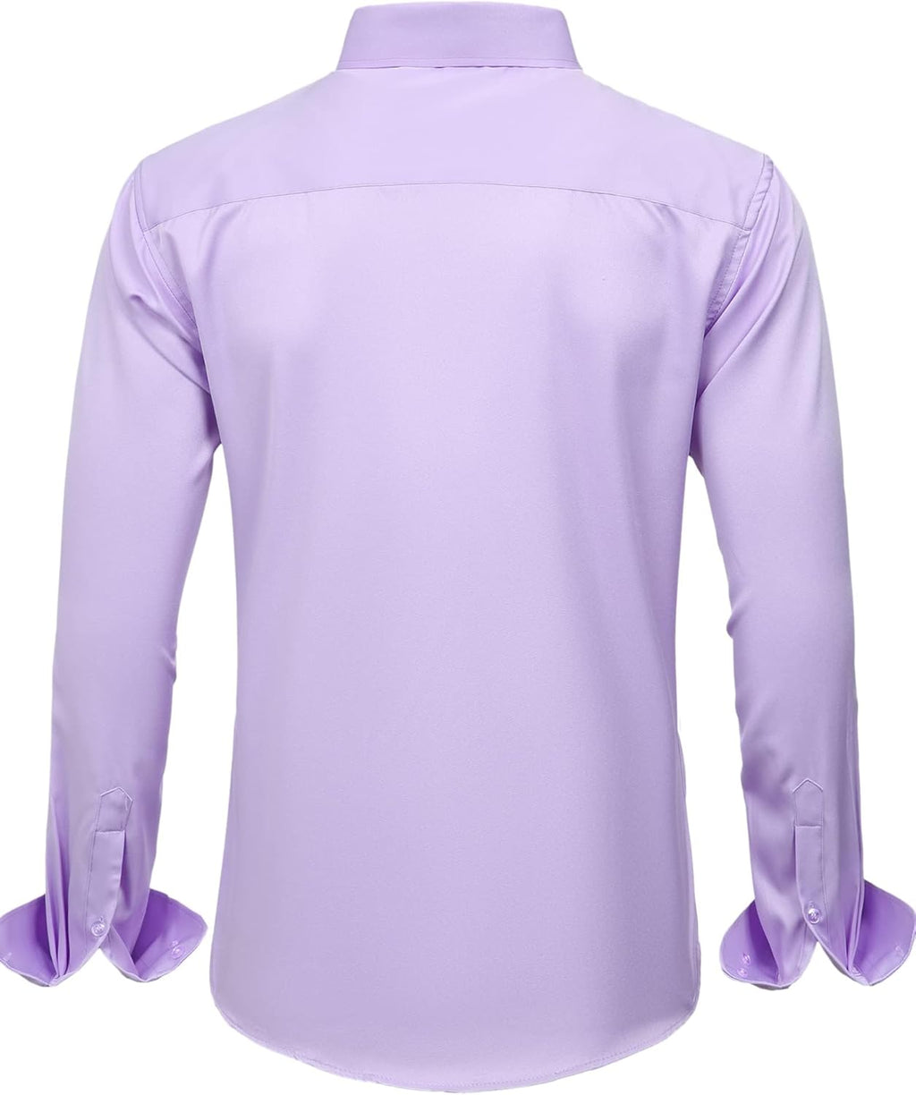 BEILU Stretch Mens Slim Fit Dress Shirts Formal Long Sleeve Button Down Shirts