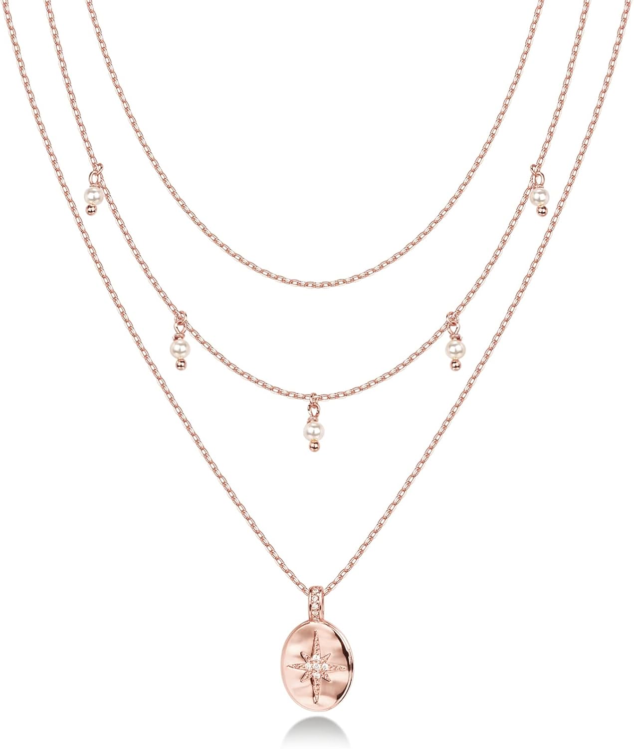 PAVOI 14K Gold Plated Layering Necklaces | Stylish Minimalist Design Pendant Necklaces | Bar, Circle, Lotus, Disc, Dog Tag, Horizontal Bar Pendants for Women