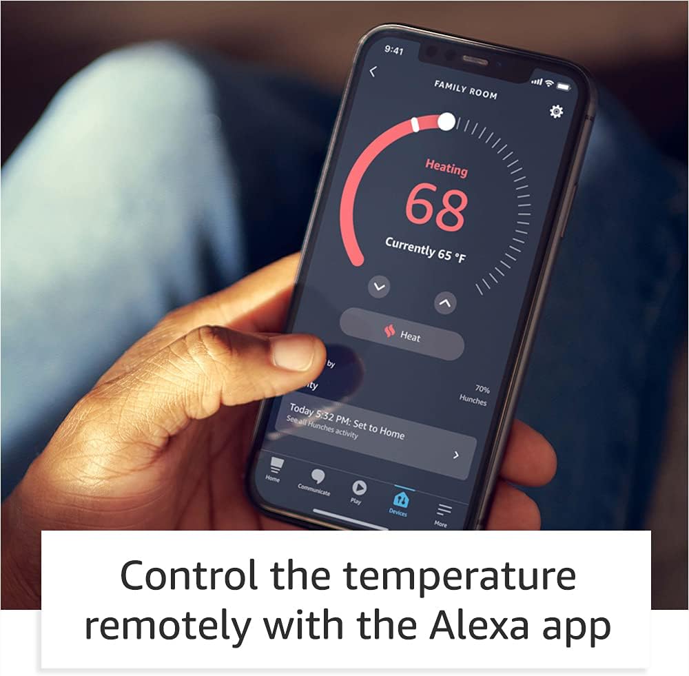 Smart Thermostat – Save money and energy - Works with Alexa and Ring - C-wire required