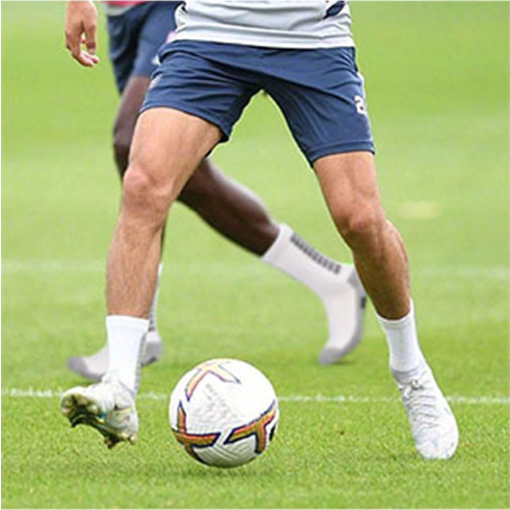 Men's Grip Soccer Socks Anti Slip Athletic Socks Non Slip Football Basketball Socks with Grip Pads2/4/6