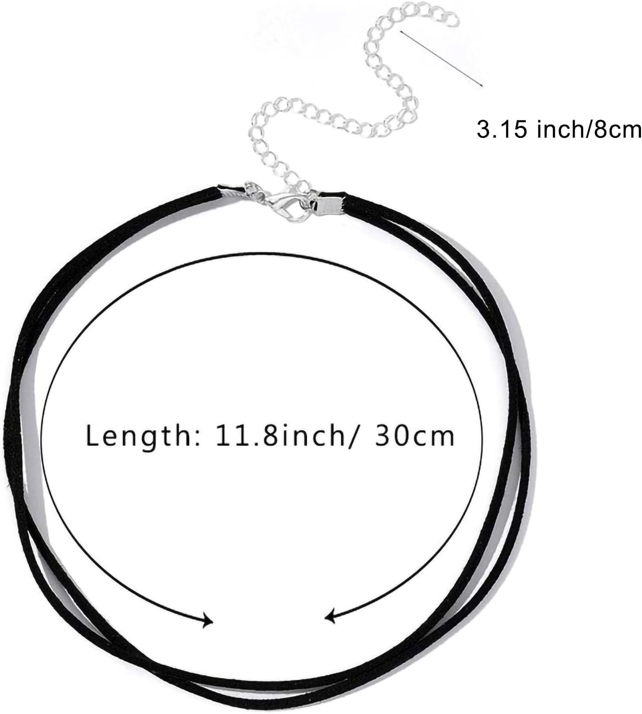 Fesciory Black Necklaces for Women, Adjustable Layered Velvet Leather Lace Collar Necklace, Goth Jewelry Gifts.