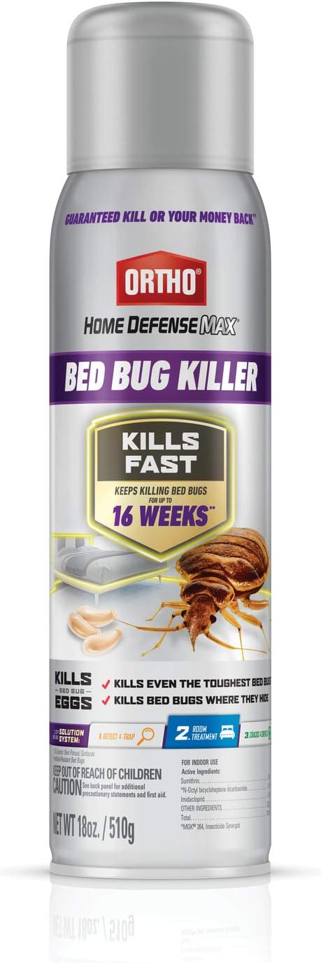 Ortho Home Defense Max Bed Bug, Flea and Tick Killer with Comfort Wand, Bed Bug Spray, Kills Bed Bug Eggs, Fleas and Ticks, 1 gal.