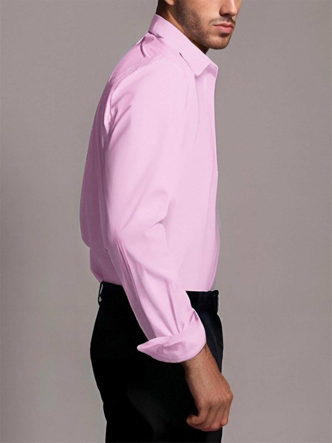 BEILU Stretch Mens Slim Fit Dress Shirts Formal Long Sleeve Button Down Shirts