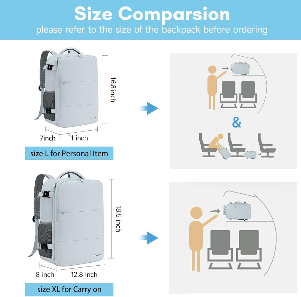 Taygeer Travel Backpack for Women, Carry On Backpack with USB Charging Port & Shoe Pouch, TSA 15.6inch Laptop Mochila Flight Approved, Nurse Bag Casual Daypack for Weekender Business Hiking, Pink