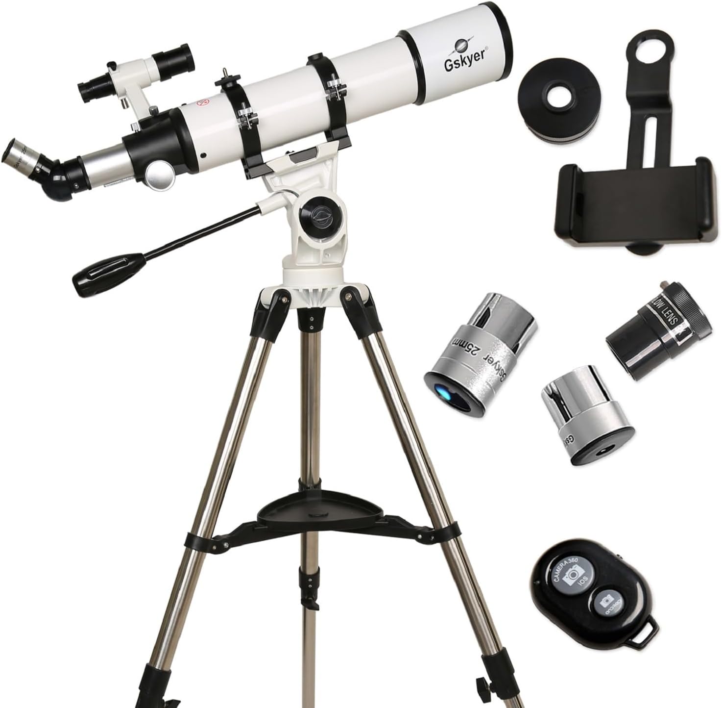 Gskyer Telescope, 70mm Aperture 400mm AZ Mount Astronomical Refracting Telescope for Kids Beginners - Travel Telescope with Carry Bag, Phone Adapter and Wireless Remote.