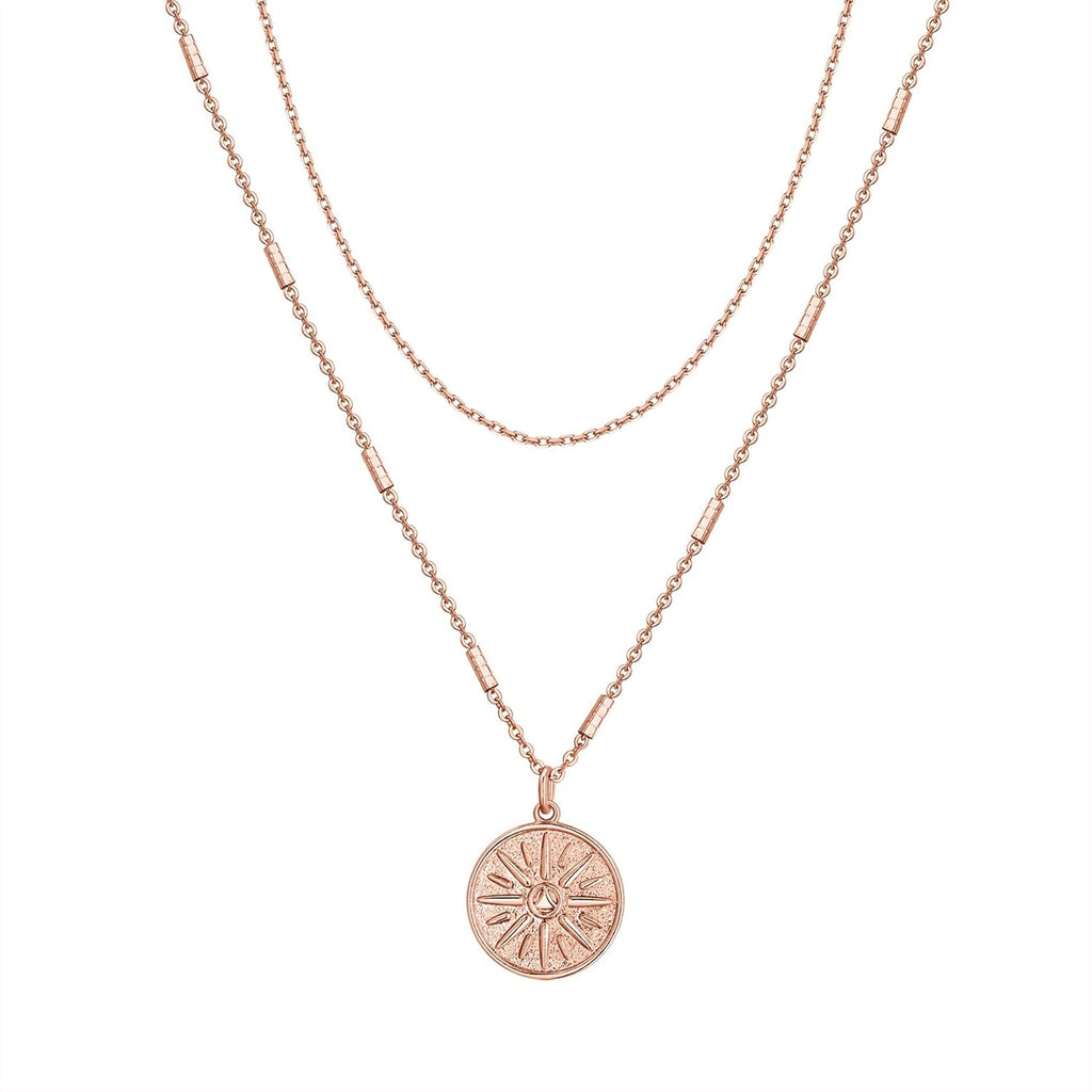 PAVOI 14K Gold Plated Layering Necklaces | Stylish Minimalist Design Pendant Necklaces | Bar, Circle, Lotus, Disc, Dog Tag, Horizontal Bar Pendants for Women