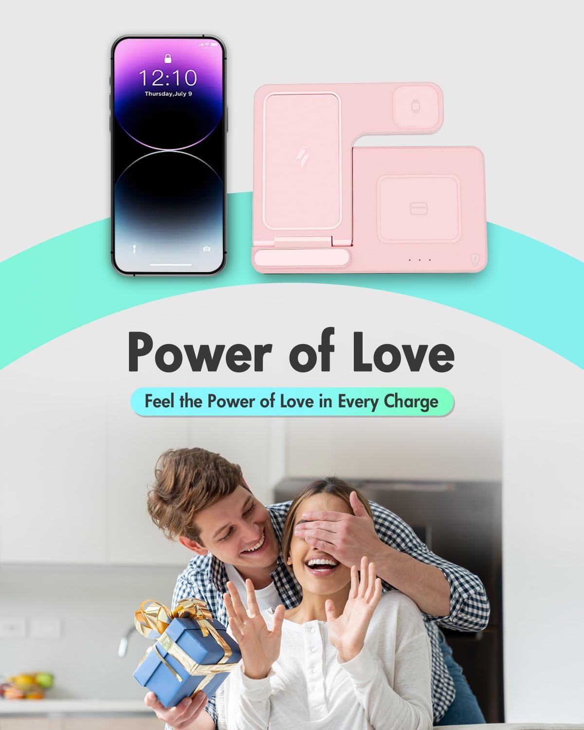 Wireless Charger iPhone Charging Station: 3 in 1 Charger Stand Multiple Devices for Apple - iPhone 17 16e 16 15 14 Pro Max 13 12 11 - Watch 10 9 8 7 6 5 4 3 2 SE and Ultra Series - Airpods 4 3 Pro