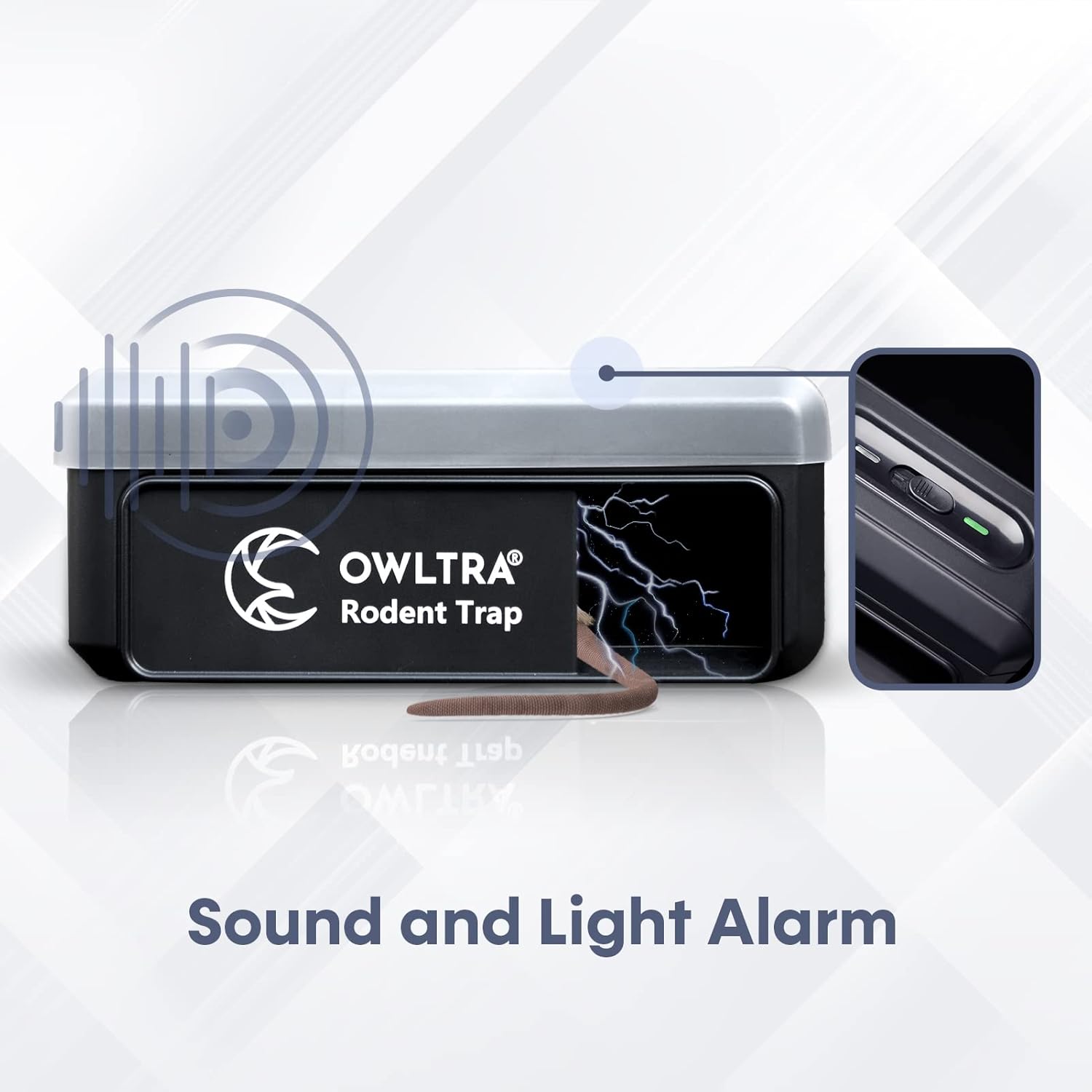 OWLTRA OW-2 Indoor Electric Mouse Trap 2 PCS, Instant Kill Rodent Zapper with Pet Safe Trigger, Black