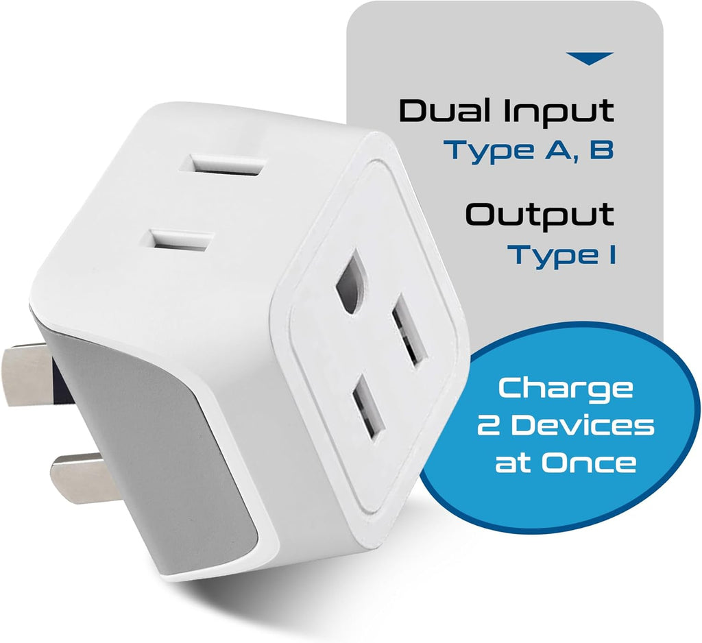 Ceptics Universal Travel Adapter, 35W International Power Adapter with PD & QC 3.0 Dual USB-C, 3 USB Travel Adapter Worldwide, Type I C G A Outlets 110V 220V A/C - EU Euro US UK (11-KU)