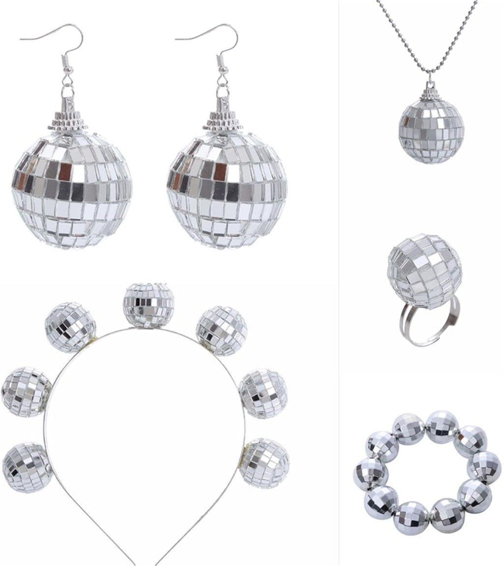 Disco Ball Earrings 24mm 70'S Disco Punk Earrings for Women Jewelry