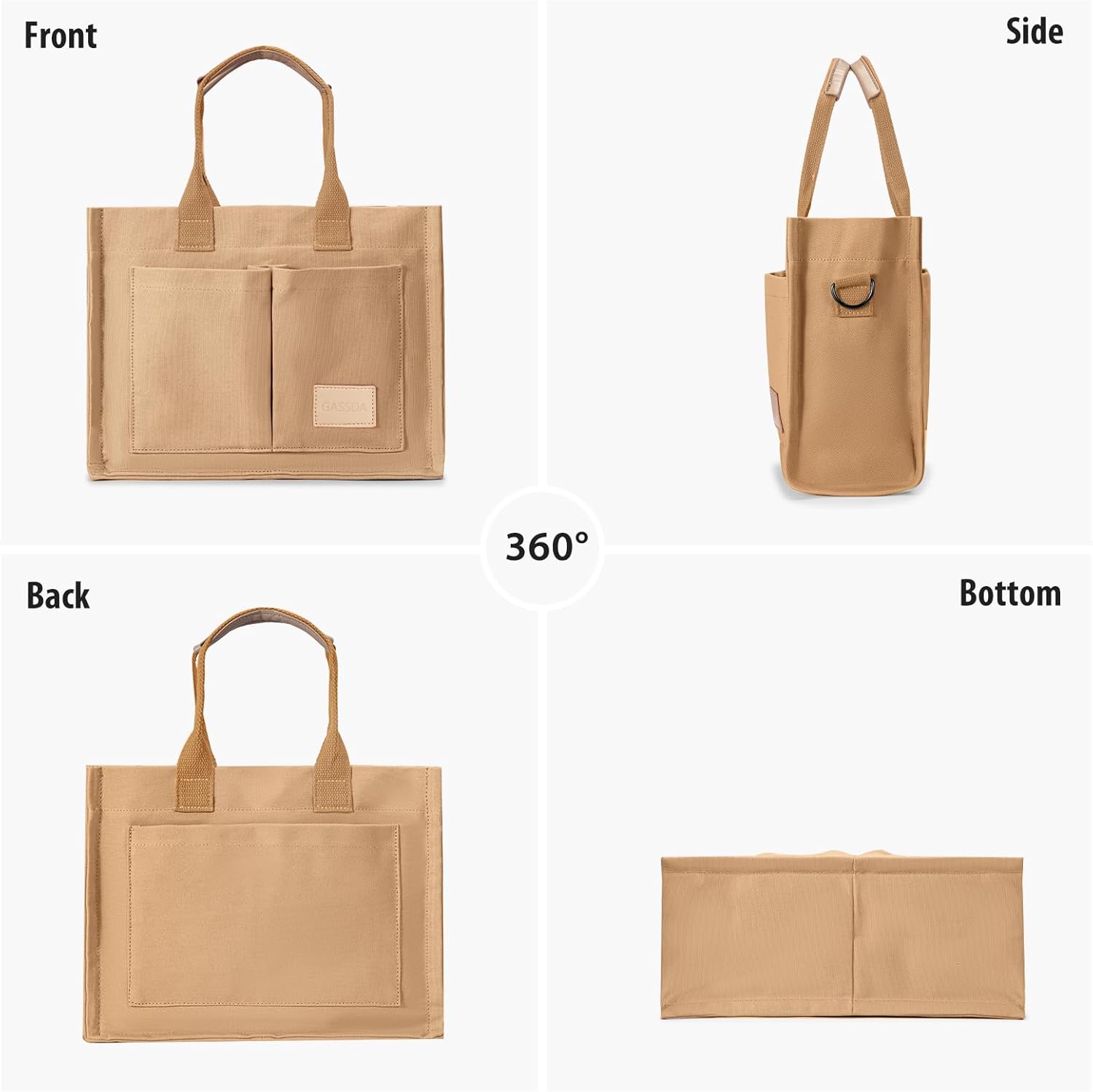 Tote Bags for Women Canvas Tote Purse Crossbody with Pockets Top Handle Shoulder Satchel Bag for Women