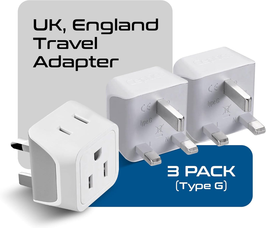 Ceptics Universal Travel Adapter, 35W International Power Adapter with PD & QC 3.0 Dual USB-C, 3 USB Travel Adapter Worldwide, Type I C G A Outlets 110V 220V A/C - EU Euro US UK (11-KU)