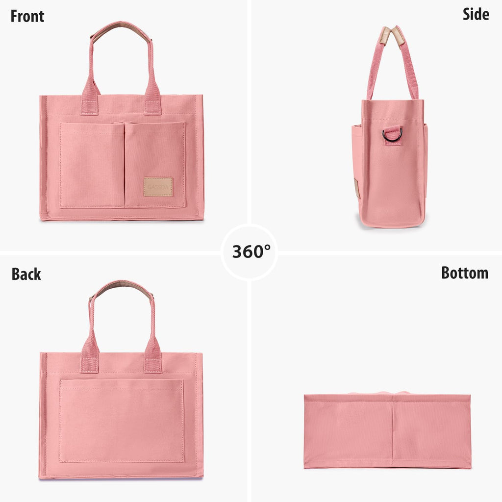 Tote Bags for Women Canvas Tote Purse Crossbody with Pockets Top Handle Shoulder Satchel Bag for Women