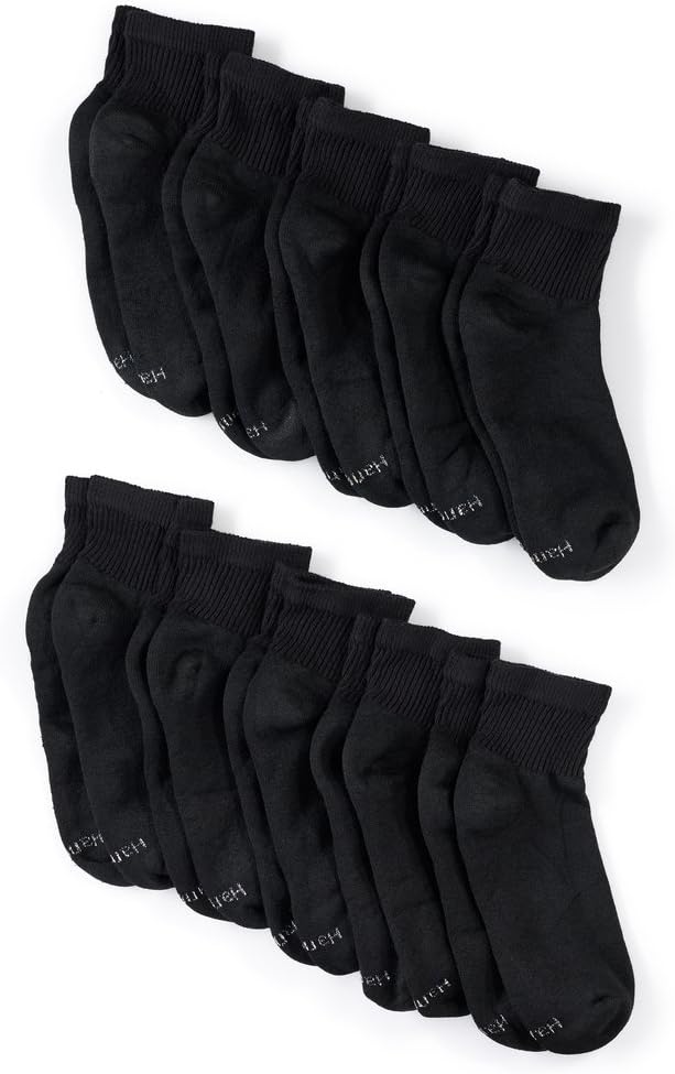 Hanes Women's Ankle, Moisture-Wicking Socks for Women, Cushioned Athletic Ankle Socks, 10-Pack