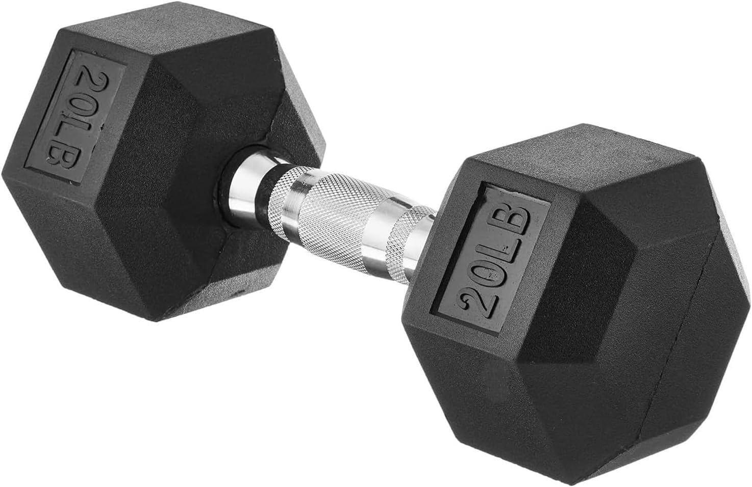 Basics Rubber Hex Dumbbell Hand Weight