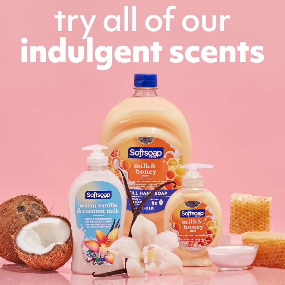 Softsoap Antibacterial Liquid Hand Soap Refill, White Tea & Berry Scented Hand Soap, 50 Ounce(Packaging May Vary)