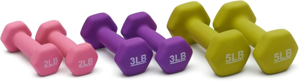 Basics Neoprene Dumbbell Hand Weights for Exercise and Muscle Toning