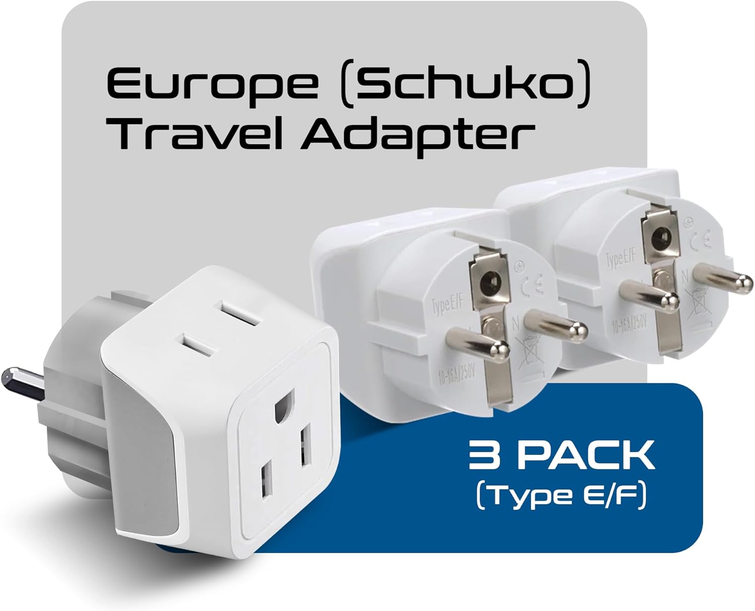 Ceptics Universal Travel Adapter, 35W International Power Adapter with PD & QC 3.0 Dual USB-C, 3 USB Travel Adapter Worldwide, Type I C G A Outlets 110V 220V A/C - EU Euro US UK (11-KU)