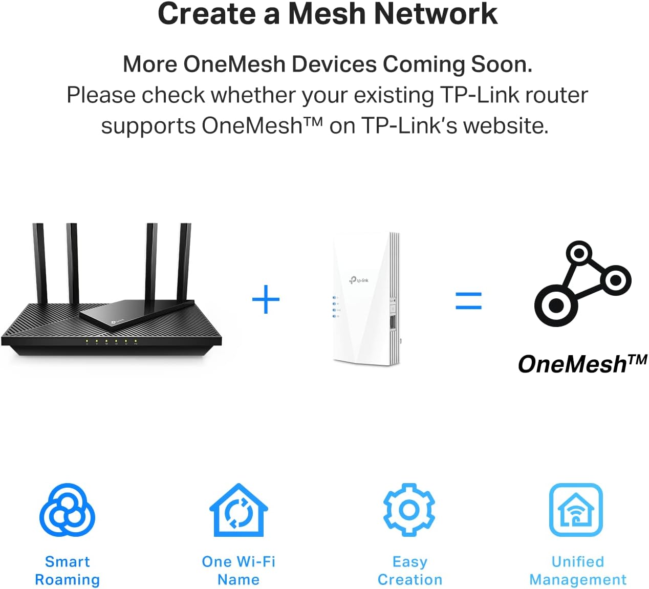 TP-Link AC1900 WiFi Range Extender RE550 | Dual-Band Wireless Repeater Amplifier w/Gigabit Ethernet Port | Up to 2200 Sq. Ft., 32 Devices | Internet Signal Booster | APP Setup | EasyMesh Compatible