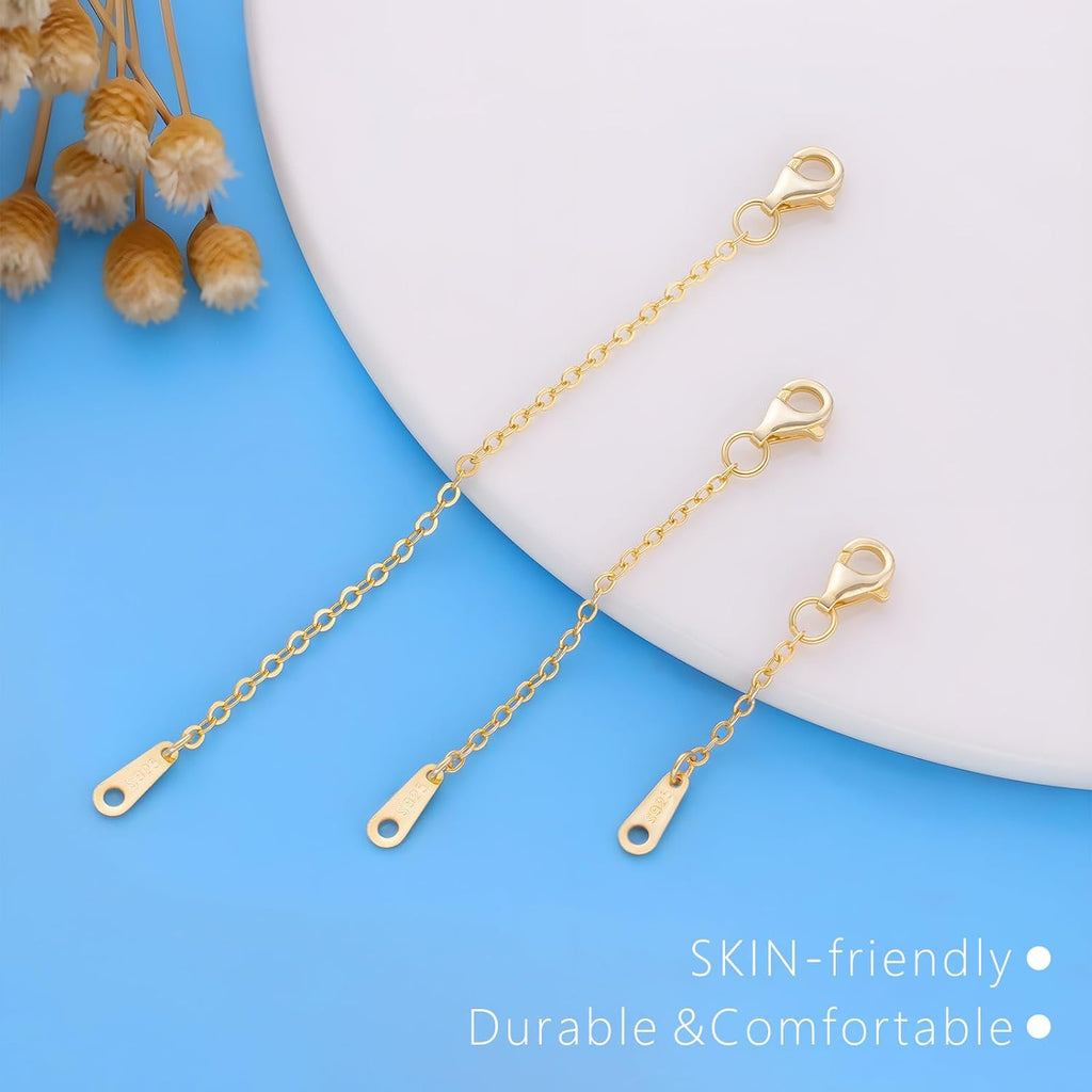 925 Sterling Silver Necklace Extender Sterling Silver Necklace Chain Extenders for Necklaces 2", 3", 4" Inches