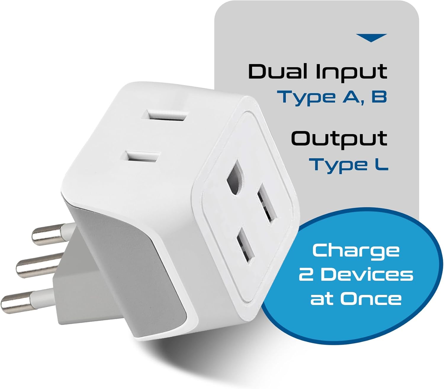 Ceptics Universal Travel Adapter, 35W International Power Adapter with PD & QC 3.0 Dual USB-C, 3 USB Travel Adapter Worldwide, Type I C G A Outlets 110V 220V A/C - EU Euro US UK (11-KU)