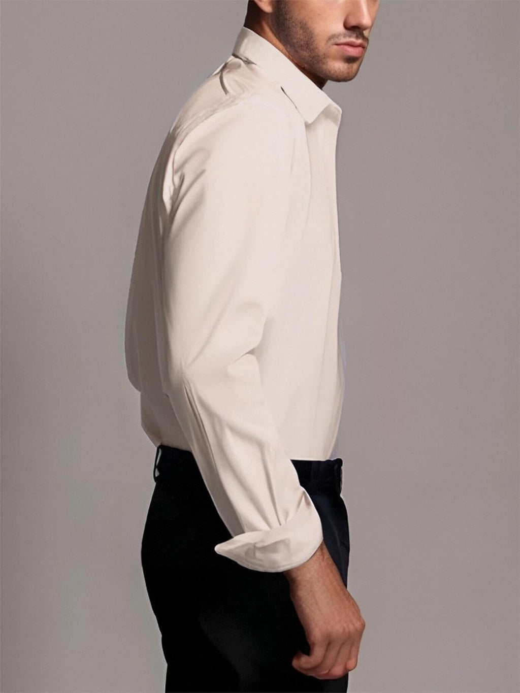 BEILU Stretch Mens Slim Fit Dress Shirts Formal Long Sleeve Button Down Shirts