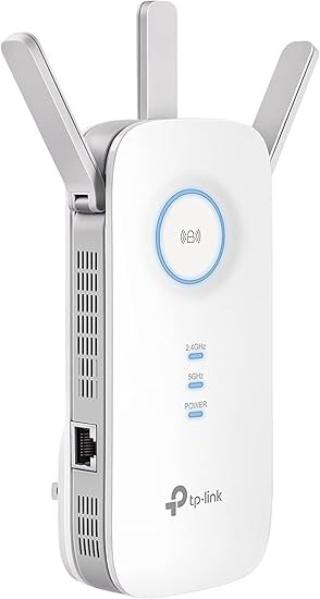 TP-Link AC1900 WiFi Range Extender RE550 | Dual-Band Wireless Repeater Amplifier w/Gigabit Ethernet Port | Up to 2200 Sq. Ft., 32 Devices | Internet Signal Booster | APP Setup | EasyMesh Compatible
