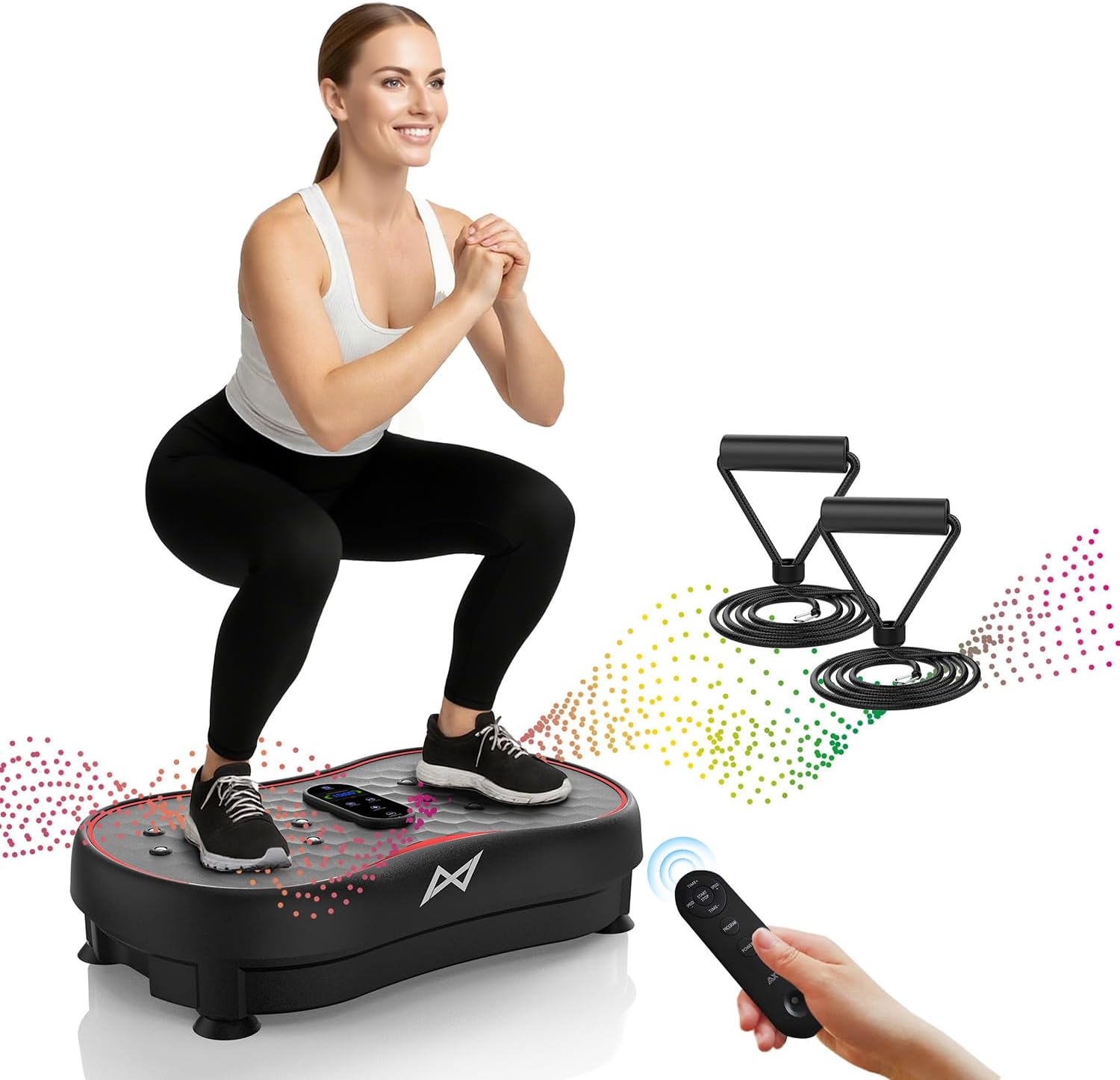 AXV Vibration Plate Fitness Platform Exercise Machine Vibrating Shaking Full Body Shaker Workout Vibrate Stand Shake Board Sport Gym for Weight Loss Fat Burner for Women Men