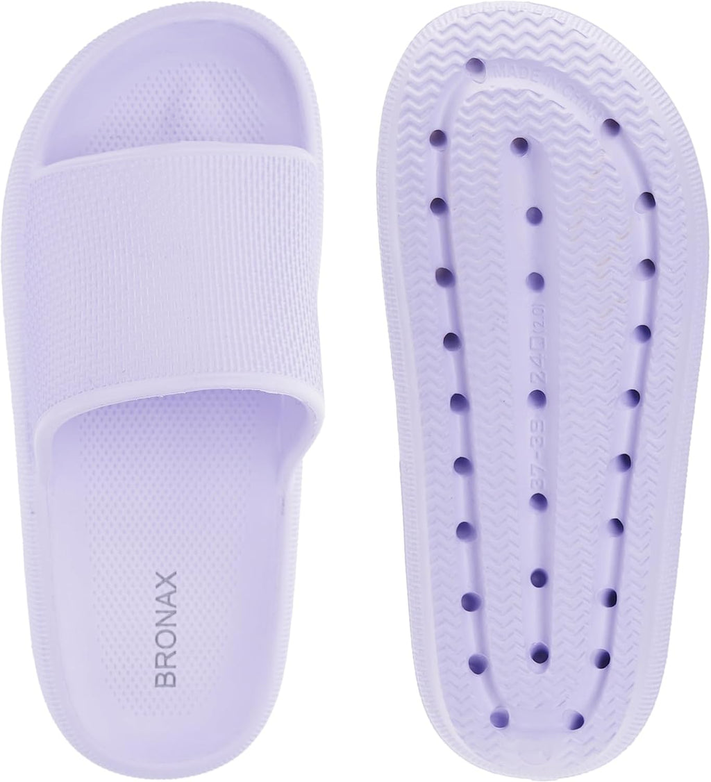 BRONAX Pillow Slippers for Women and Men | House Slides Shower Sandals | Cushioned Thick Sole
