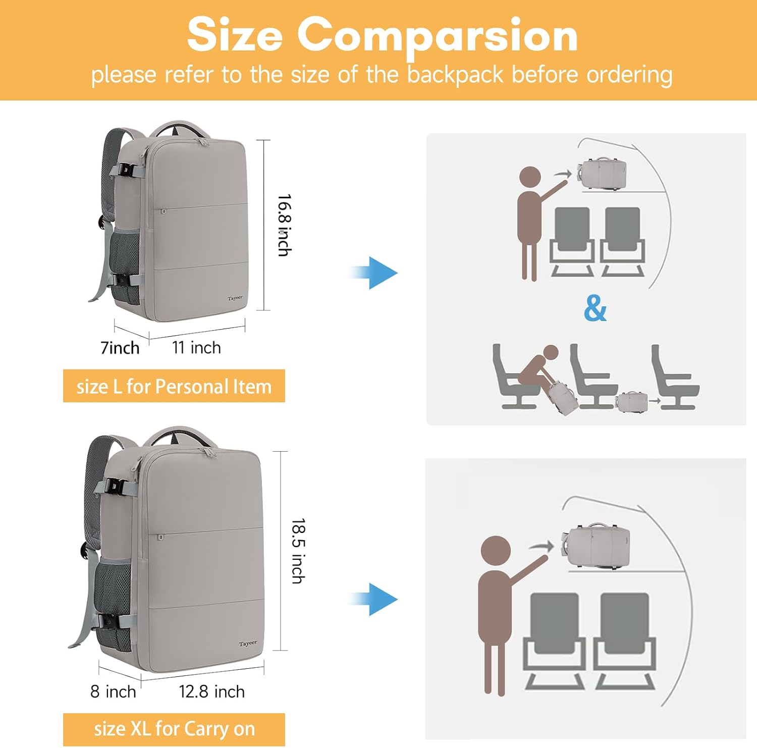 Taygeer Travel Backpack for Women, Carry On Backpack with USB Charging Port & Shoe Pouch, TSA 15.6inch Laptop Mochila Flight Approved, Nurse Bag Casual Daypack for Weekender Business Hiking, Pink