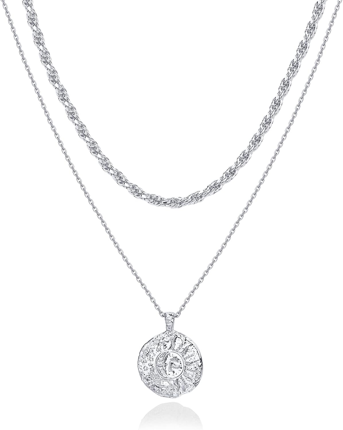 PAVOI 14K Gold Plated Layering Necklaces | Stylish Minimalist Design Pendant Necklaces | Bar, Circle, Lotus, Disc, Dog Tag, Horizontal Bar Pendants for Women