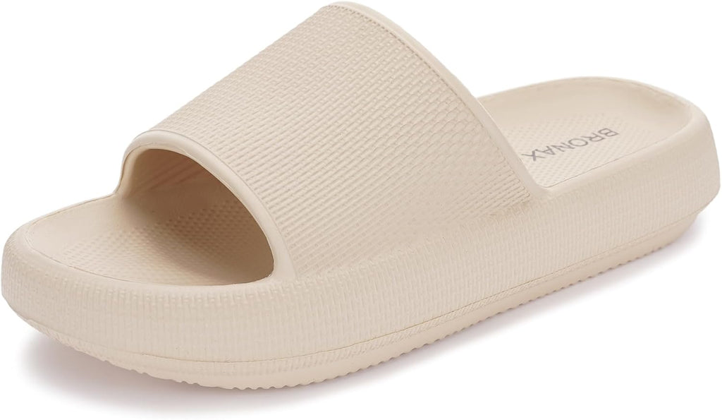 BRONAX Pillow Slippers for Women and Men | House Slides Shower Sandals | Cushioned Thick Sole
