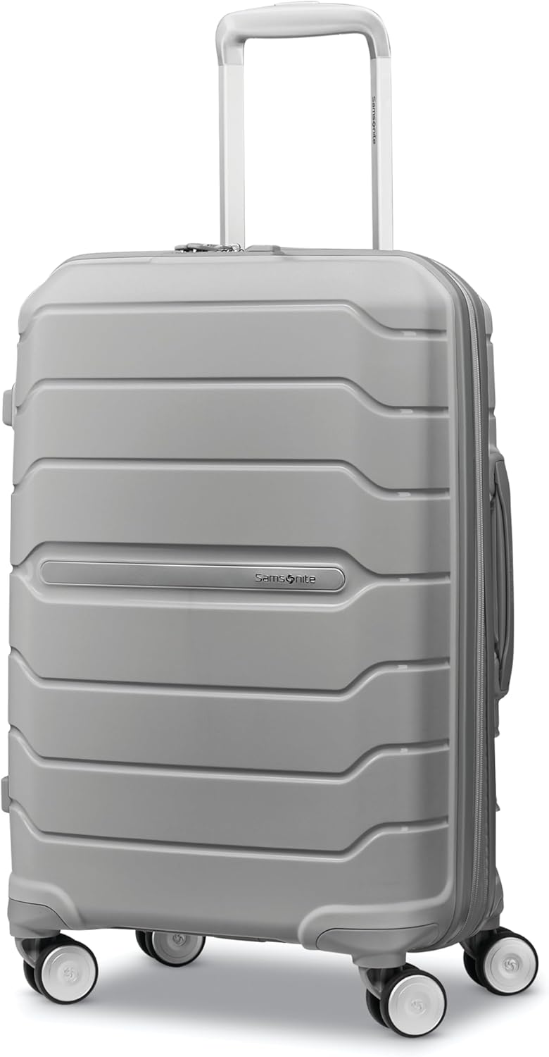 Samsonite Freeform Hardside Carry-On Luggage with Spinner Wheels - Hardshell Suitcase - TSA, Airline-Approved - Expandable Hard Shell, Smooth Rolling Wheels for Lightweight Travel - Navy