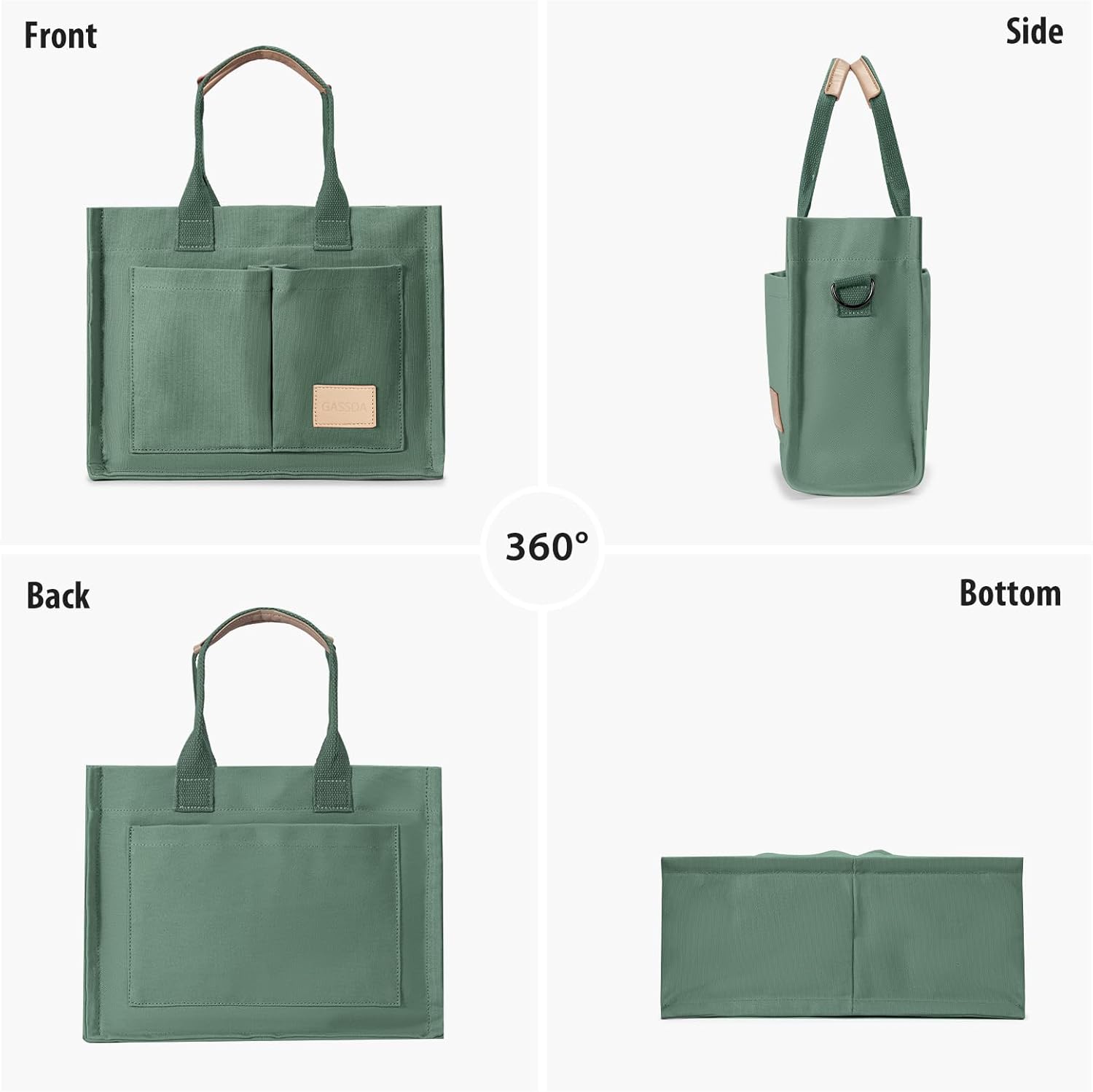 Tote Bags for Women Canvas Tote Purse Crossbody with Pockets Top Handle Shoulder Satchel Bag for Women