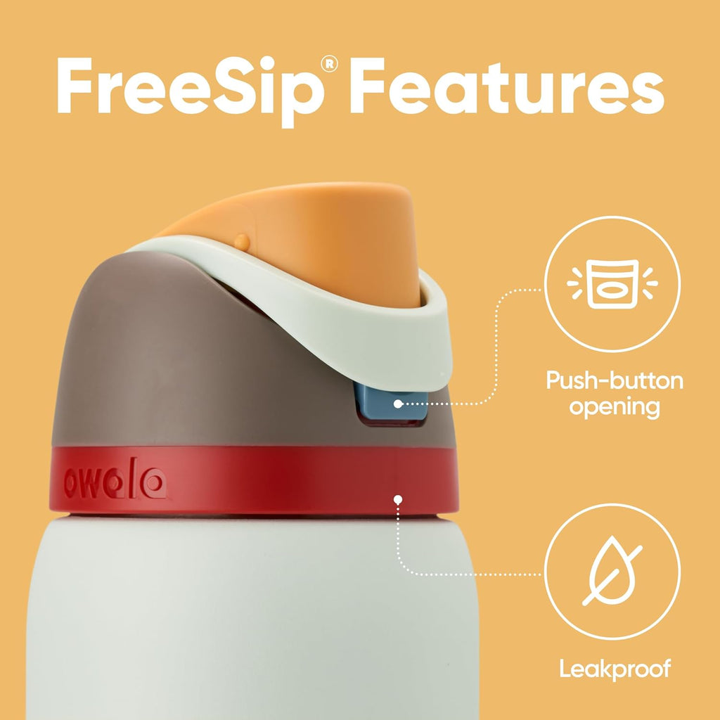 Owala FreeSip Insulated Stainless Steel Water Bottle with Straw, BPA-Free Sports Water Bottle, Great for Travel, 24 Oz, Denim