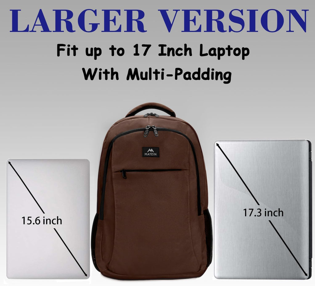 MATEIN Travel Laptop Backpack, Business Anti Theft Slim Sturdy Laptops Backpack with USB Charging Port, Water Resistant College School Computer Bag Gift for Men & Women Fits 15.6 Inch Notebook, Grey