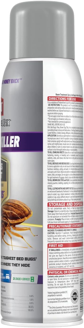 Ortho Home Defense Max Bed Bug, Flea and Tick Killer with Comfort Wand, Bed Bug Spray, Kills Bed Bug Eggs, Fleas and Ticks, 1 gal.