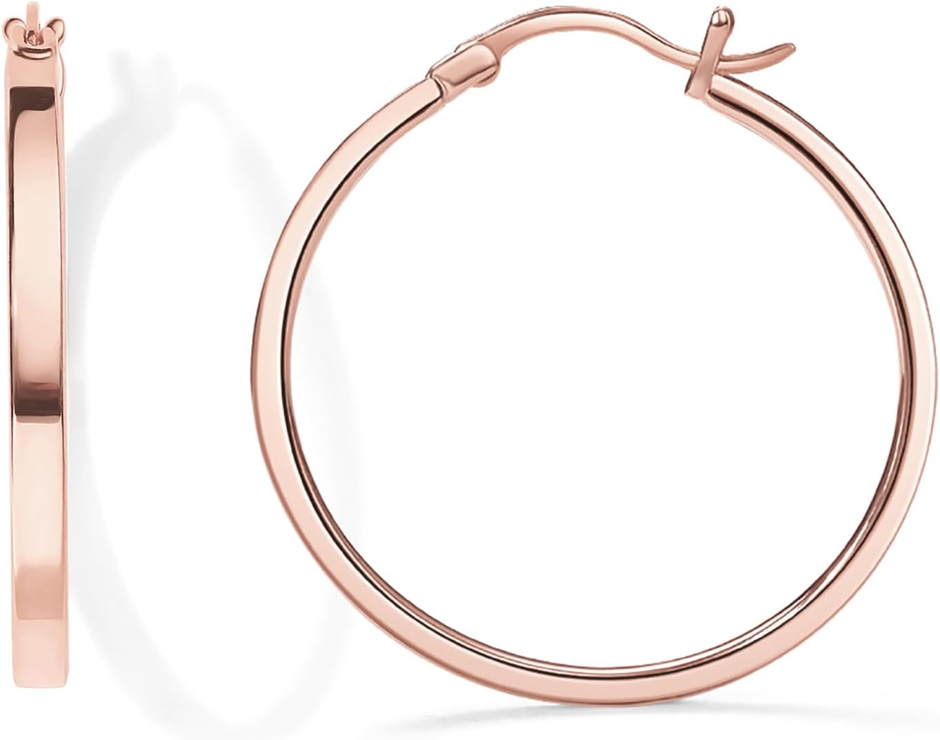 PAVOI 14K Gold Plated 925 Sterling Silver Post Lightweight Hoops | 20mm - 30mm Earring | Gold Hoop Earrings for Women