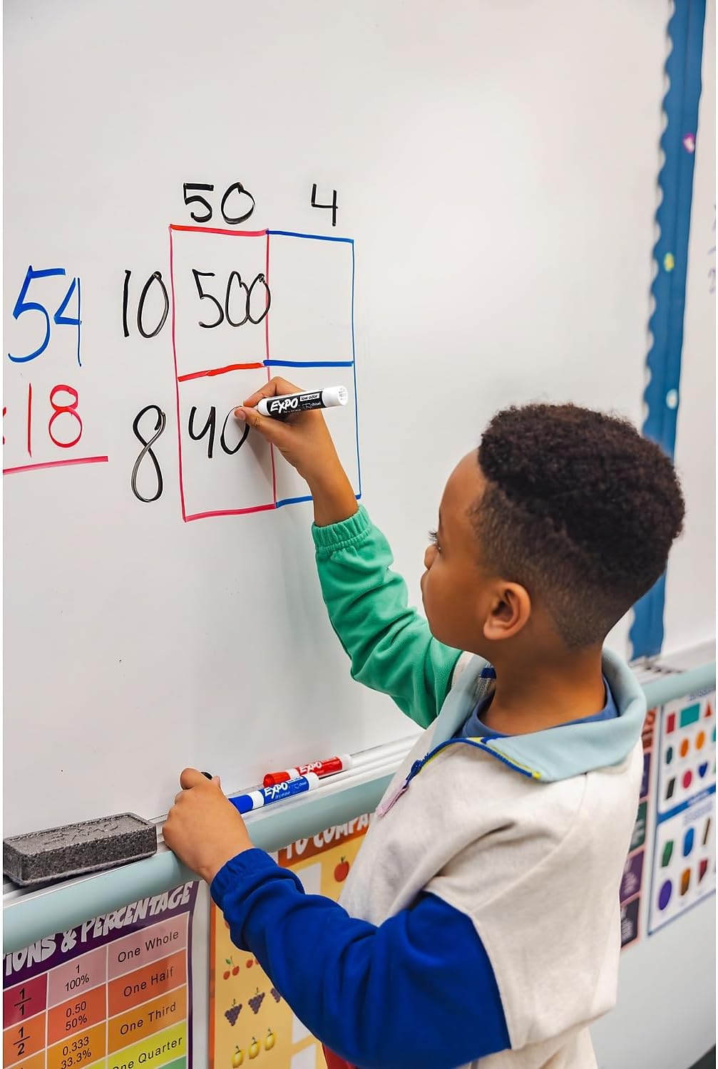 EXPO Dry Erase Markers, Low Odor Ink, Assorted Colors, Chisel Tip, 12 Count - Easily Erases, Vibrant Ink, Ideal for Classroom, Back to School Supplies, Teachers, Office, Whiteboard & Home