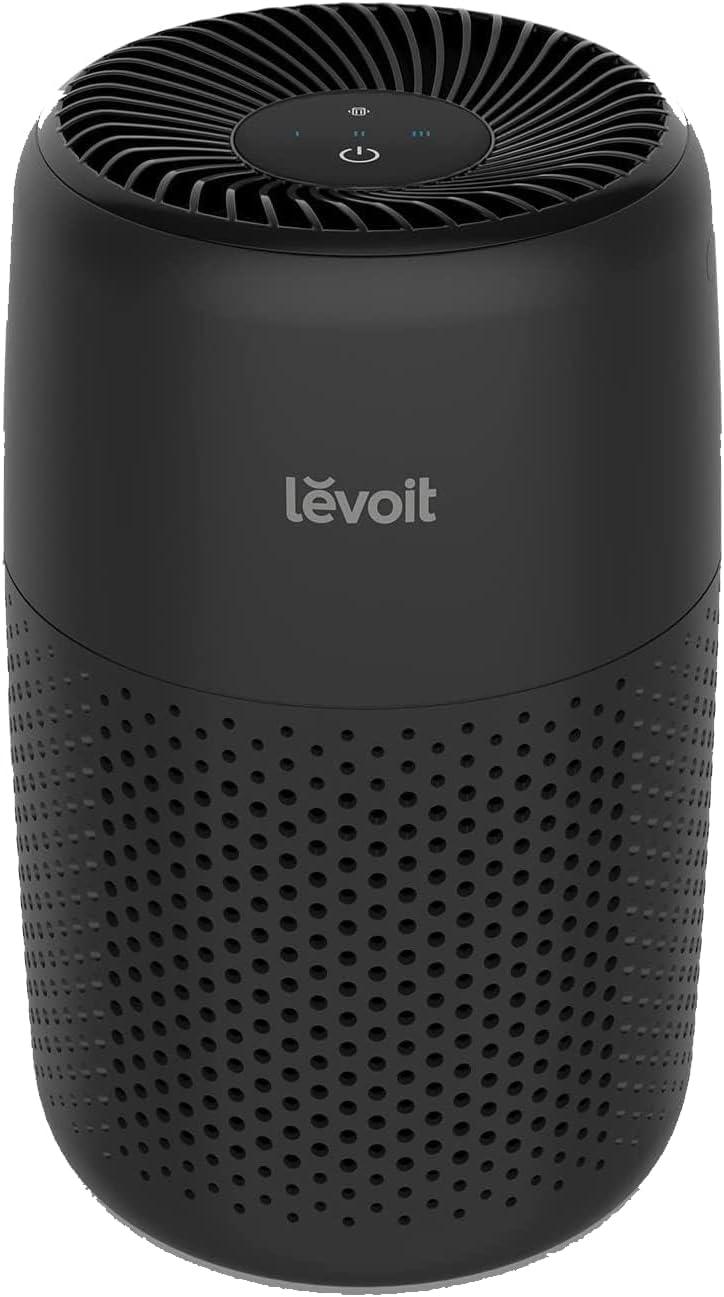 LEVOIT Air Purifiers for Bedroom Home Dorm, 3-in-1 Filter Cleaner with Fragrance Sponge for Better Sleep, Filters Smoke, Allergies, Pet Dander, Odor, Dust, Office, Desktop, Core Mini-P, White