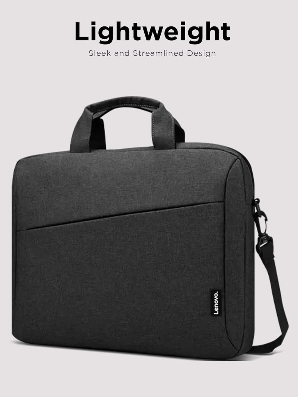 Lenovo Laptop Bag T210, Messenger Shoulder Bag for Laptop or Tablet, Sleek, Durable & Water-Repellent Fabric