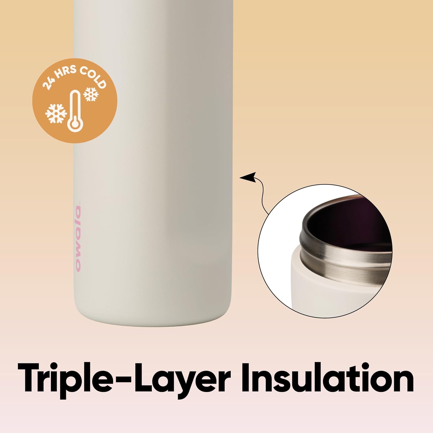 Owala FreeSip Insulated Stainless Steel Water Bottle with Straw, BPA-Free Sports Water Bottle, Great for Travel, 24 Oz, Denim