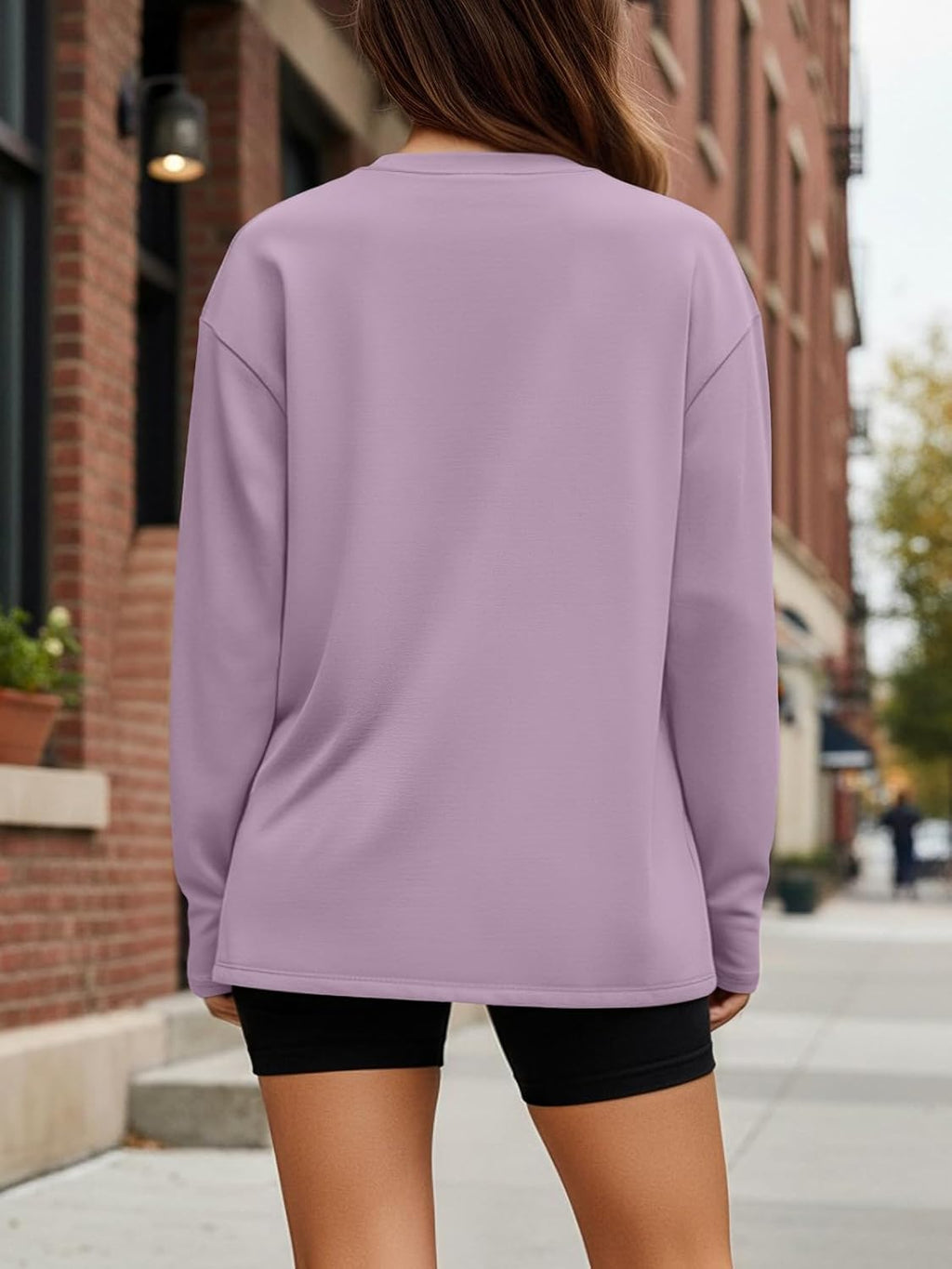 Trendy Queen Womens Oversized Long Sleeve T Shirts 2025 Basic Crewneck Tee Fall Tops Casual Workout Y2K Clothes