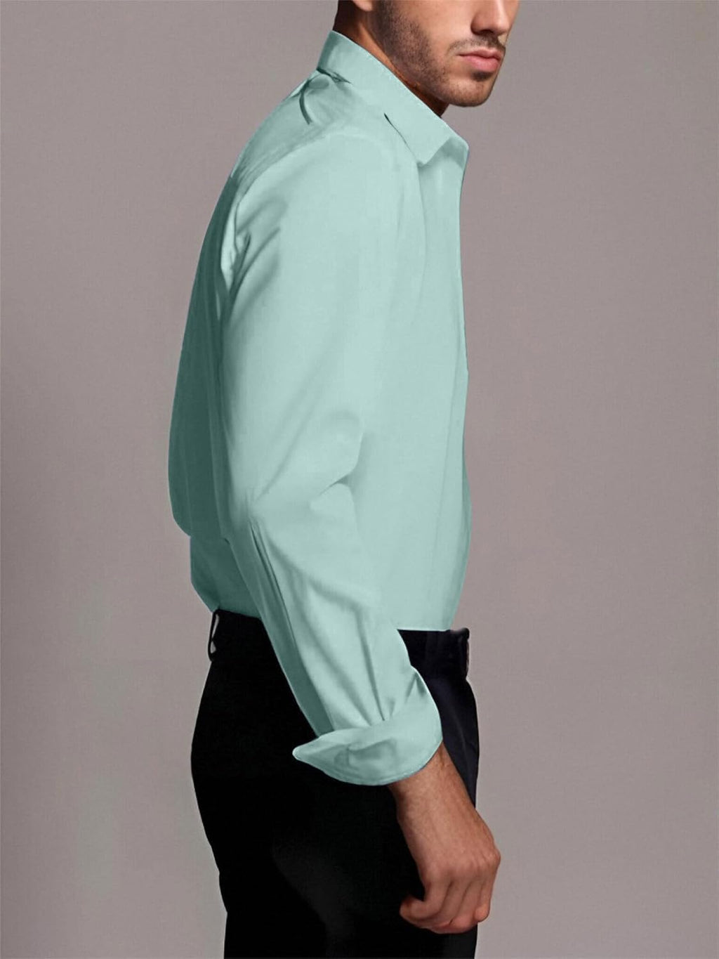 BEILU Stretch Mens Slim Fit Dress Shirts Formal Long Sleeve Button Down Shirts