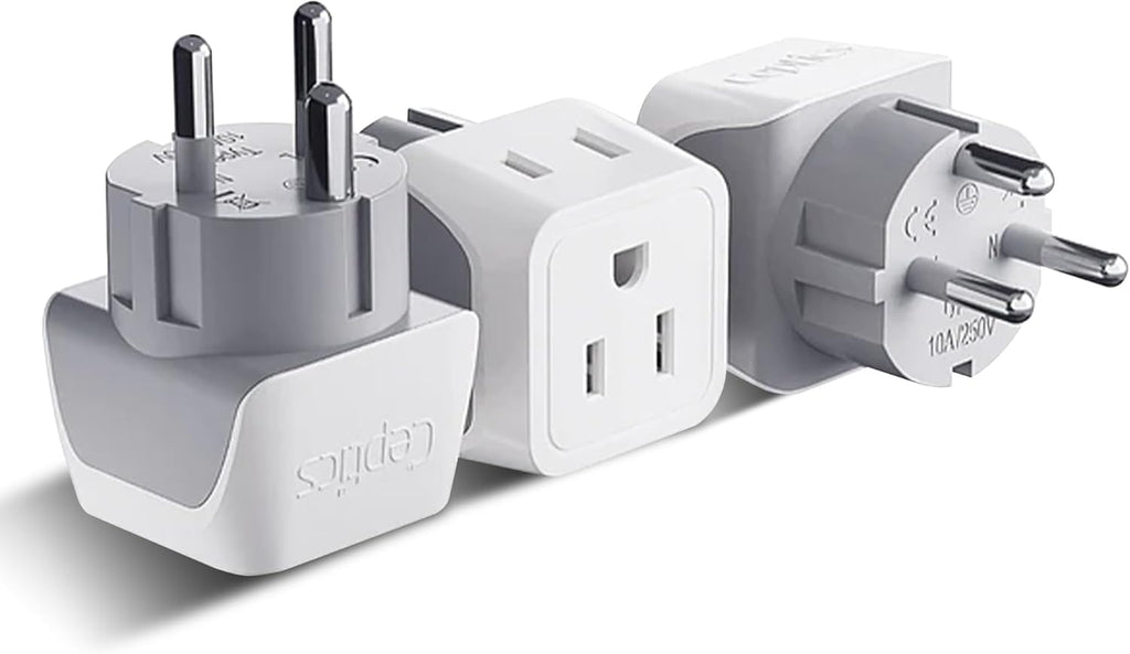 Ceptics Universal Travel Adapter, 35W International Power Adapter with PD & QC 3.0 Dual USB-C, 3 USB Travel Adapter Worldwide, Type I C G A Outlets 110V 220V A/C - EU Euro US UK (11-KU)